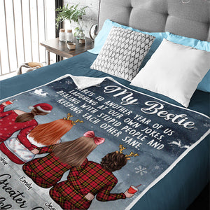 Voici une autre année de liens ensemble - Couverture personnalisée Bestie - Cadeau de Noël pour les meilleures amies, BFF, sœurs