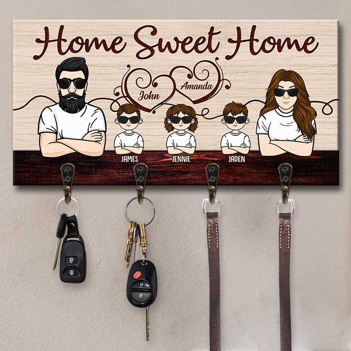 Notre douce maison - Porte-clés personnalisé, porte-clés - Cadeau pour couple, mari et femme