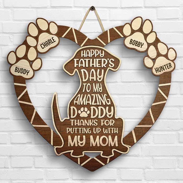À mon incroyable papa - Panneau en bois personnalisé - Cadeau pour papa, cadeau pour la fête des pères