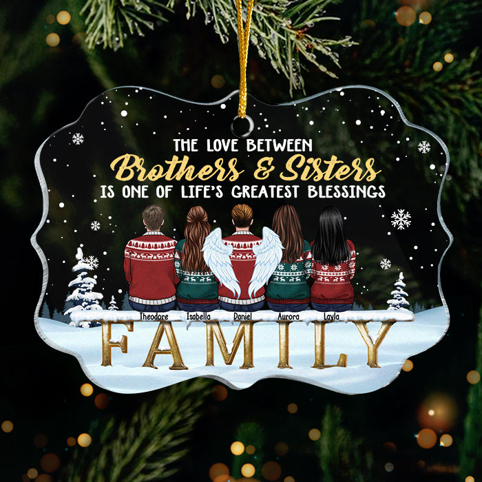 Il n'y a pas de plus beau cadeau que des frères et sœurs - Décoration de Noël personnalisée en acrylique en forme de Benelux - Cadeau pour la famille, cadeau de Noël