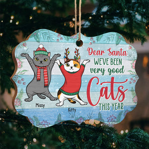 This Year, We've Been Very Good Cats - Personalized Custom Benelux Shaped Wood Christmas Ornament - Gift For Pet Lovers, Christmas Gift