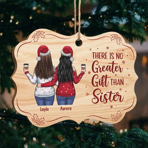 Il n'y a pas de plus beau cadeau que les sœurs - Décoration de Noël en bois personnalisée en forme de Benelux - Cadeau pour meilleure amie, meilleure amie, sœur, cadeau d'anniversaire pour meilleure amie et amie, cadeau de Noël