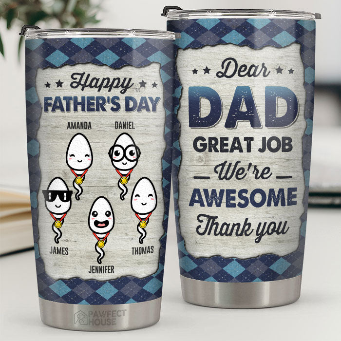 Bon travail, papa ! - Gobelet personnalisé pour la famille - Cadeau de fête des pères et d'anniversaire pour papa