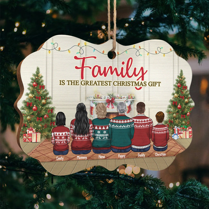 Le plus beau cadeau de Noël, c'est la famille ! Décoration de Noël personnalisée en bois/aluminium, forme Benelux. Cadeau pour la famille, cadeau de Noël.