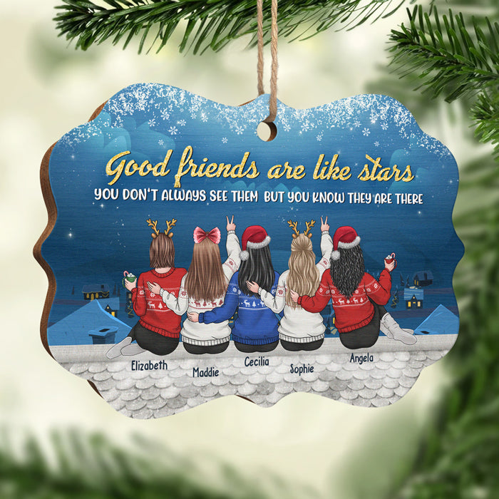 Vous savez que vos meilleurs amis sont là - Décoration de Noël en bois personnalisée en forme de Benelux - Cadeau pour meilleure amie, meilleure amie, sœur, cadeau d'anniversaire pour meilleure amie et amie, cadeau de Noël