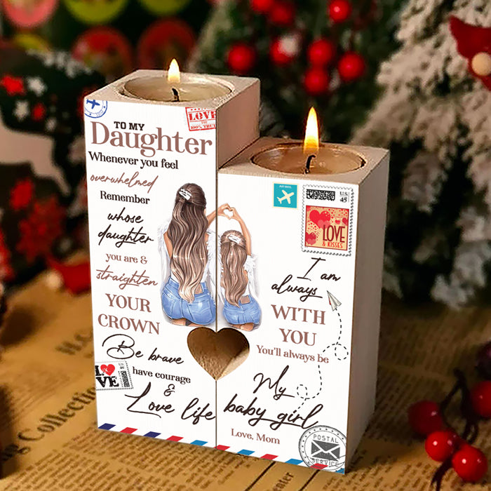 Soyez courageux, ayez du courage et aimez la vie - Bougeoir familial - Cadeau de Noël pour fille de maman