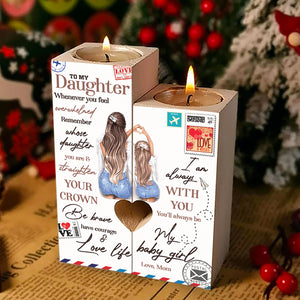 Soyez courageux, ayez du courage et aimez la vie - Bougeoir familial - Cadeau de Noël pour fille de maman