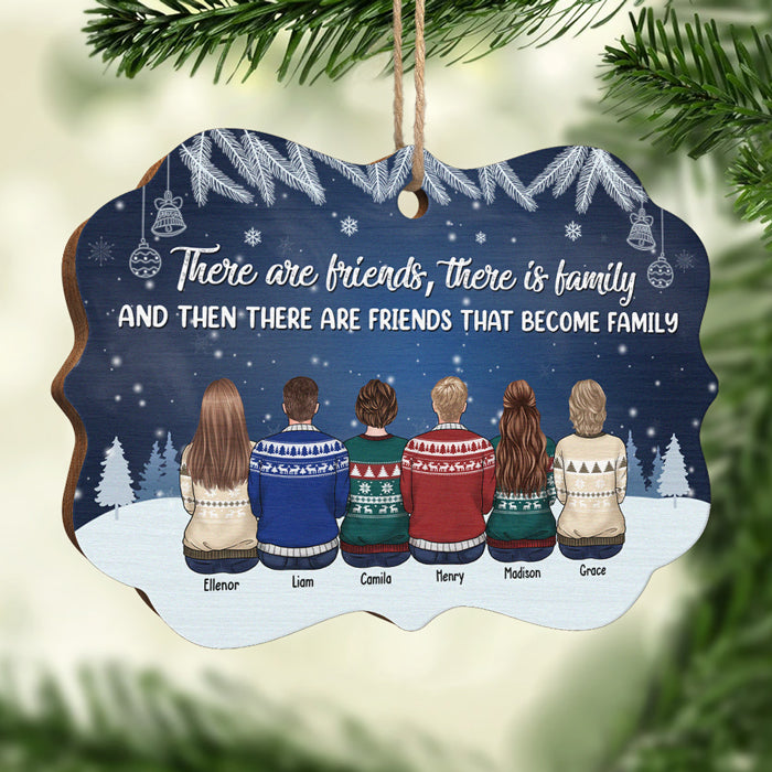 Il y a des amis, il y a de la famille - Décoration de Noël en bois personnalisée en forme de Benelux - Cadeau pour meilleure amie, meilleure amie, sœur, cadeau d'anniversaire pour meilleure amie et amie, cadeau de Noël