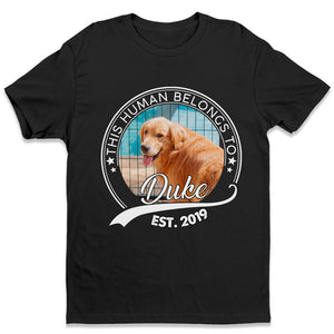 T-shirt unisexe personnalisé « This Is My Human » - Sweat-shirt à capuche personnalisé pour chien - Télécharger une image, cadeau de Noël pour les propriétaires d'animaux et les amoureux des animaux
