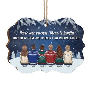 Il y a des amis, il y a de la famille - Décoration de Noël en bois personnalisée en forme de Benelux - Cadeau pour meilleure amie, meilleure amie, sœur, cadeau d'anniversaire pour meilleure amie et amie, cadeau de Noël