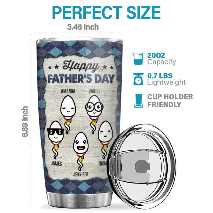 Bon travail, papa ! - Gobelet personnalisé pour la famille - Cadeau de fête des pères et d'anniversaire pour papa