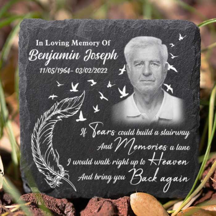 Je monterais jusqu'au paradis et te ramènerais à nouveau - Pierre commémorative personnalisée, pierre tombale humaine - Télécharger une image, cadeau commémoratif, cadeau de condoléances