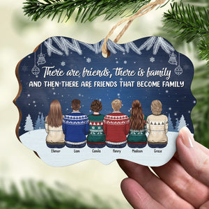 Il y a des amis, il y a de la famille - Décoration de Noël en bois personnalisée en forme de Benelux - Cadeau pour meilleure amie, meilleure amie, sœur, cadeau d'anniversaire pour meilleure amie et amie, cadeau de Noël