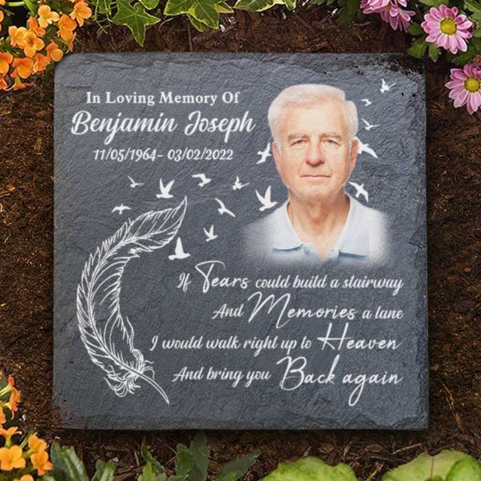 Je monterais jusqu'au paradis et te ramènerais à nouveau - Pierre commémorative personnalisée, pierre tombale humaine - Télécharger une image, cadeau commémoratif, cadeau de condoléances