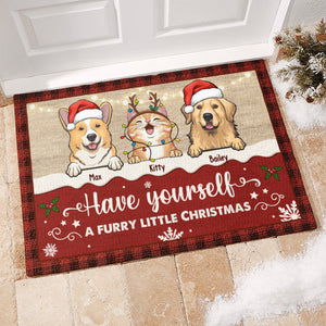 Joyeux Noël, espèce de sale animal ! Tapis décoratif personnalisé pour chien et chat ! Cadeau de Noël pour les propriétaires et les amoureux des animaux.
