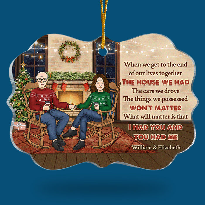Quand nous arriverons à la fin de notre vie ensemble - Décoration de Noël personnalisée en acrylique en forme de Benelux - Cadeau pour couple, mari et femme, anniversaire, fiançailles, mariage, cadeau de mariage, cadeau de Noël