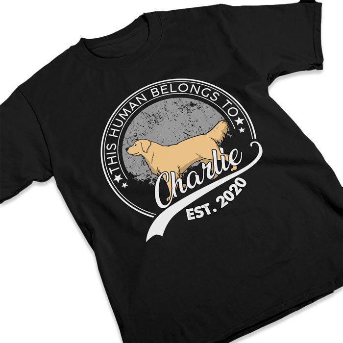 T-shirt unisexe personnalisé « This Is My Human » - Sweat-shirt à capuche personnalisé pour chien - Télécharger une image, cadeau de Noël pour les propriétaires d'animaux et les amoureux des animaux