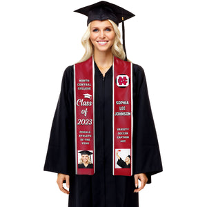 Félicitations aux diplômés de la promotion 2024, le meilleur cadeau pour la remise des diplômes ! - Télécharger une image - Étole de remise des diplômes personnalisée