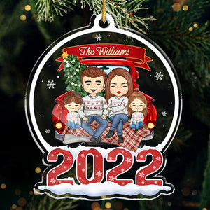 Ensemble, nous sommes une famille - Décoration personnalisée pour la famille - Boule à neige en acrylique - Cadeau de Noël pour les membres de la famille