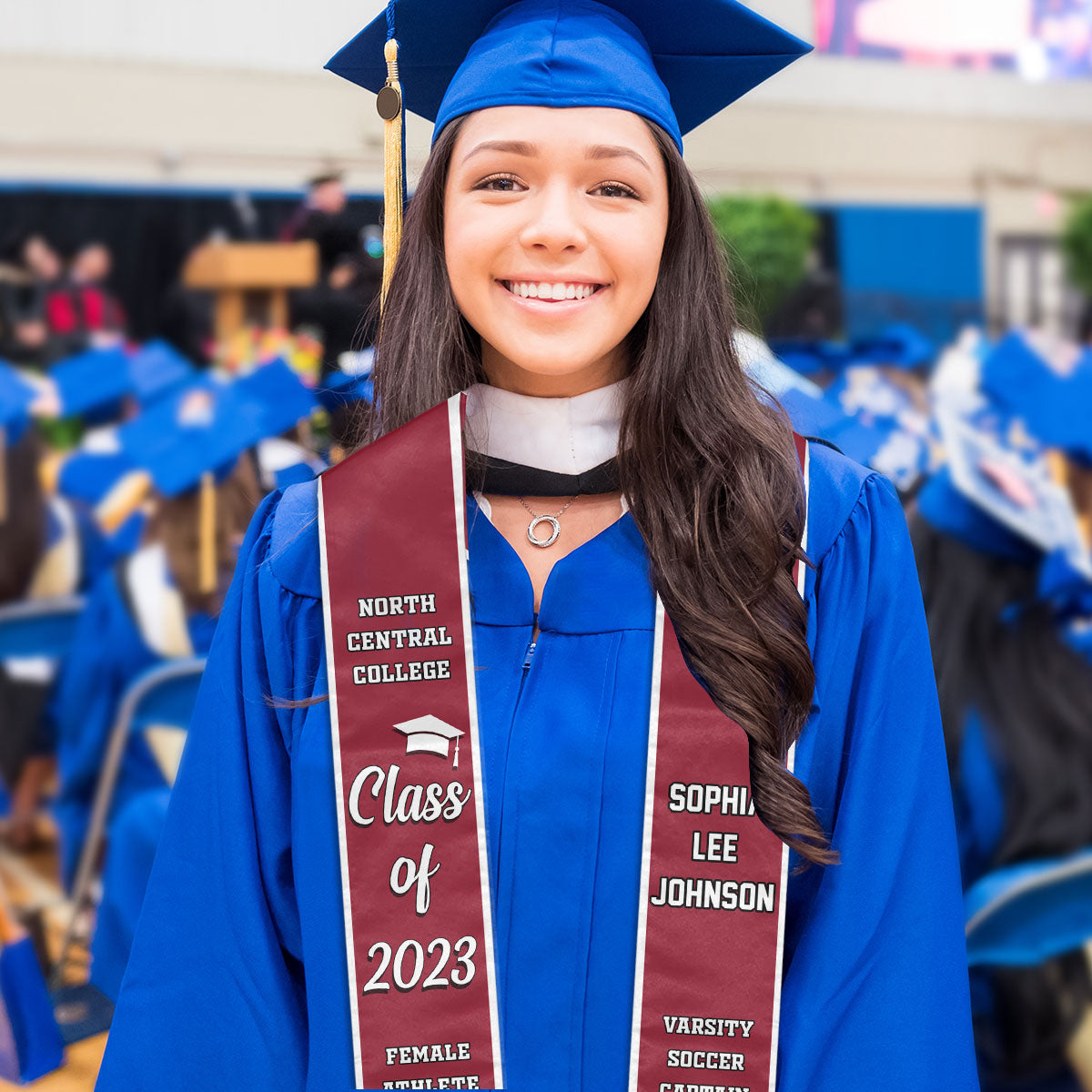 Félicitations aux diplômés de la promotion 2024, le meilleur cadeau pour la remise des diplômes ! - Télécharger une image - Étole de remise des diplômes personnalisée