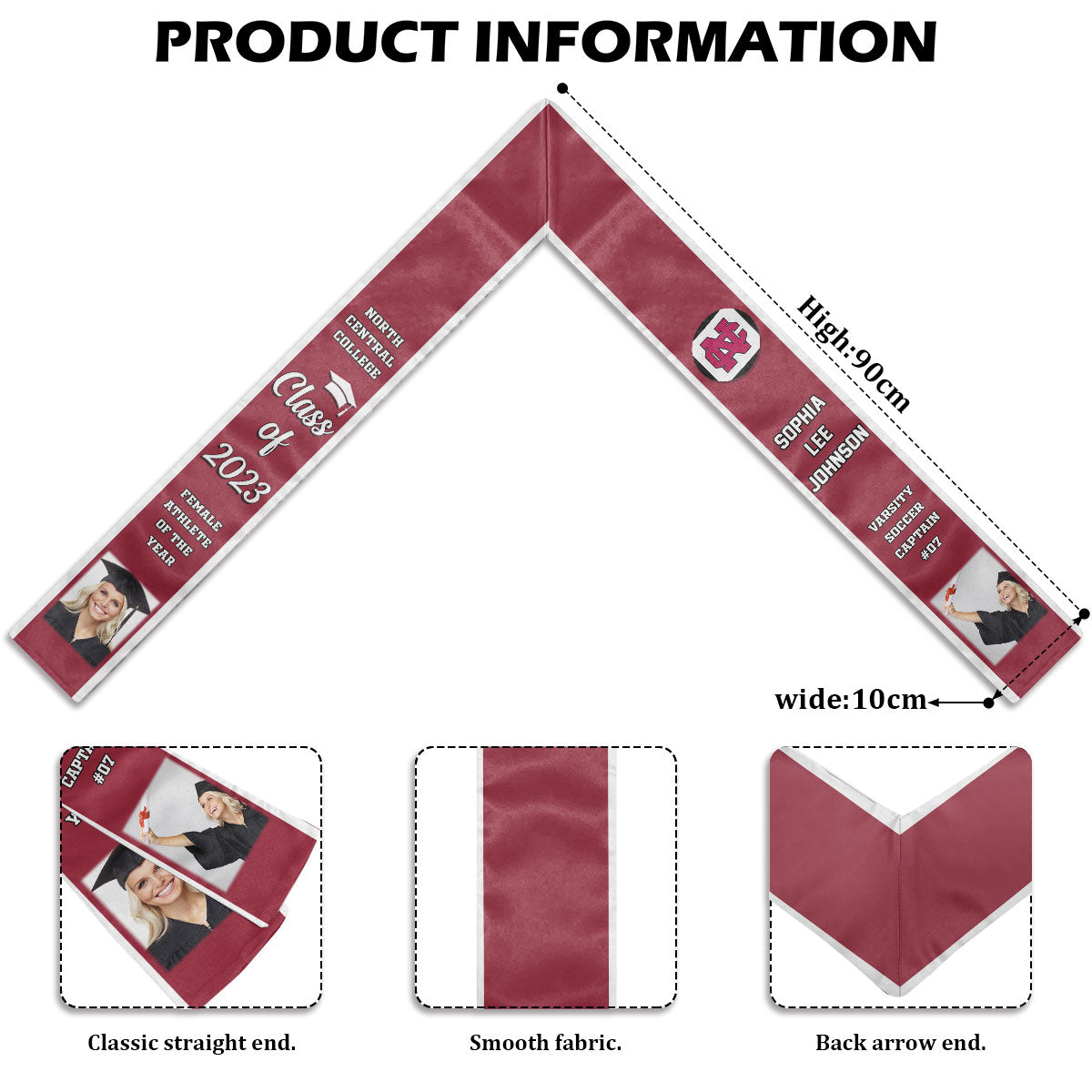 Félicitations aux diplômés de la promotion 2024, le meilleur cadeau pour la remise des diplômes ! - Télécharger une image - Étole de remise des diplômes personnalisée