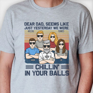 Nous nous détendions dans tes boules - T-shirt unisexe personnalisé - Cadeau pour papa