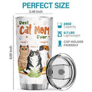 Je travaille dur pour que mes chats aient une vie meilleure - Gobelet personnalisé - Cadeau pour les amoureux des chats, propriétaires de chats, cadeau pour chat, cadeau pour les amoureux des animaux