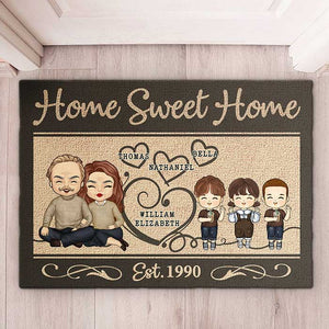 C'est notre douce maison - Tapis décoratif personnalisé - Cadeaux d'anniversaire, cadeau pour couples, mari et femme