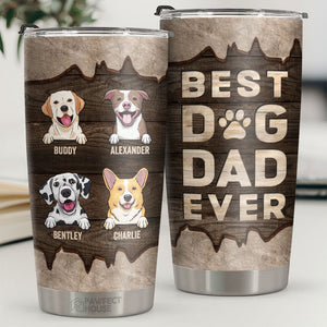 Meilleur papa de chien de tous les temps - Gobelet personnalisé - Cadeau pour amoureux des chiens, propriétaires de chiens, cadeau pour chien, cadeau pour amoureux des animaux