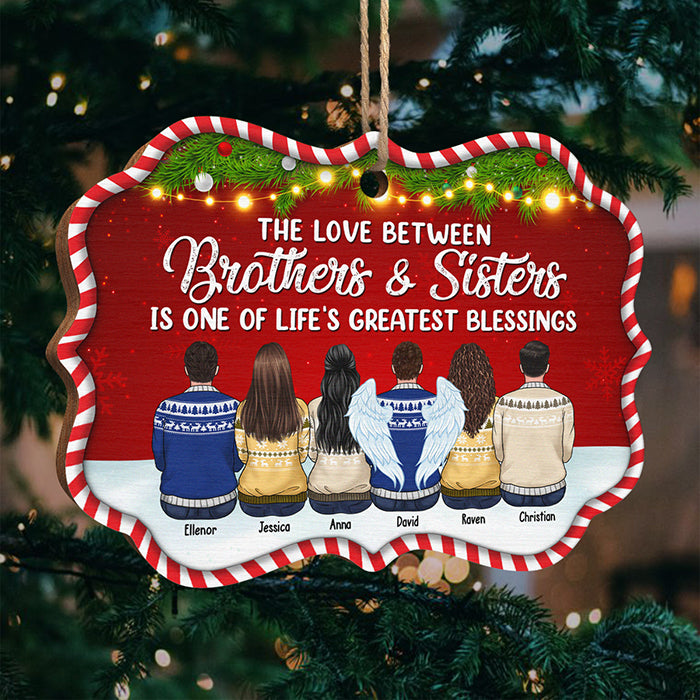 Famille jamais séparée, peut-être à distance, mais jamais au cœur - Décoration de Noël en bois personnalisée en forme de Benelux - Cadeau pour frères et sœurs, cadeau de Noël
