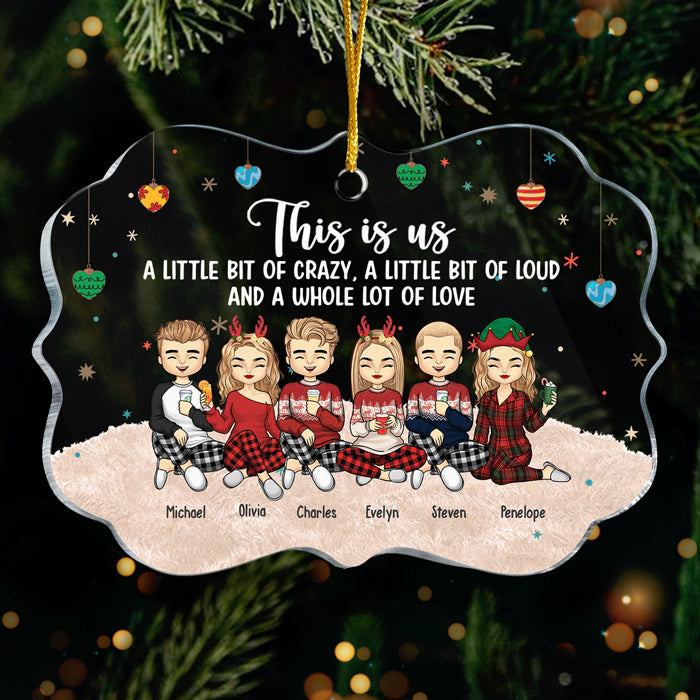 Beaucoup d'amour - Décoration personnalisée pour la famille - Acrylique en forme de Benelux - Cadeau de Noël pour les membres de la famille