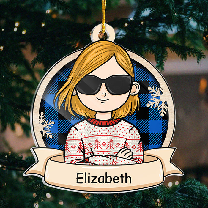 Les enfants cool célèbrent Noël - Décoration de Noël personnalisée en acrylique - Cadeau pour la famille, cadeau de Noël