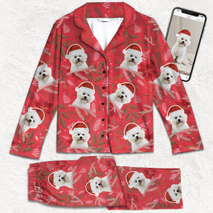Joyeux Noël ! Pyjama personnalisé avec photo pour chien et chat ! Téléchargez une image, cadeau de Noël pour les propriétaires et les amoureux des animaux.