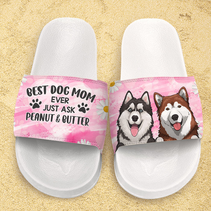 Meilleur papa chien de tous les temps - Sandales et chaussons personnalisés - Cadeau pour les amoureux des animaux