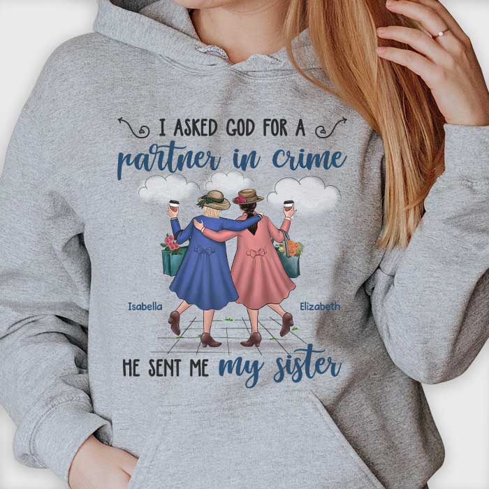 Dieu m'a envoyé ma meilleure amie - T-shirt unisexe personnalisé, sweat à capuche - Cadeau pour meilleure amie