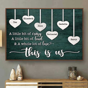 Beaucoup d'amour - Affiche horizontale personnalisée - Cadeau pour couple, mari et femme