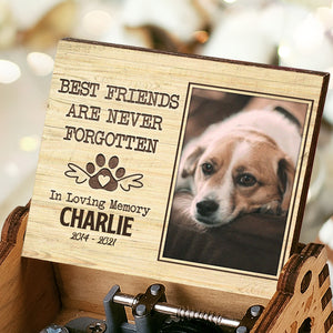 Les meilleurs amis ne s'oublient jamais - Boîte à musique personnalisée - Télécharger une image, cadeau pour les amoureux des animaux