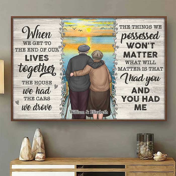 La fin de nos vies - Affiche horizontale personnalisée - Cadeau pour couple, mari et femme