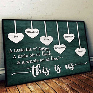 Beaucoup d'amour - Affiche horizontale personnalisée - Cadeau pour couple, mari et femme