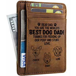 Tu es le meilleur papa chien du monde - Porte-cartes personnalisé - Cadeau pour papa, cadeau pour la fête des pères