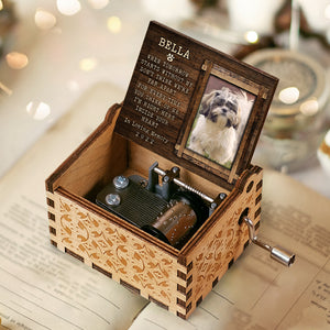 Je suis juste là, dans ton cœur ! Boîte à musique personnalisée ! Télécharger une image, cadeau pour les amoureux des animaux