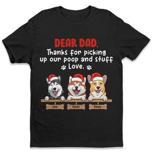 Cher papa, on t'aime - T-shirt unisexe personnalisé pour chien, sweat à capuche, sweat-shirt - Cadeau de Noël pour les propriétaires d'animaux et les amoureux des animaux