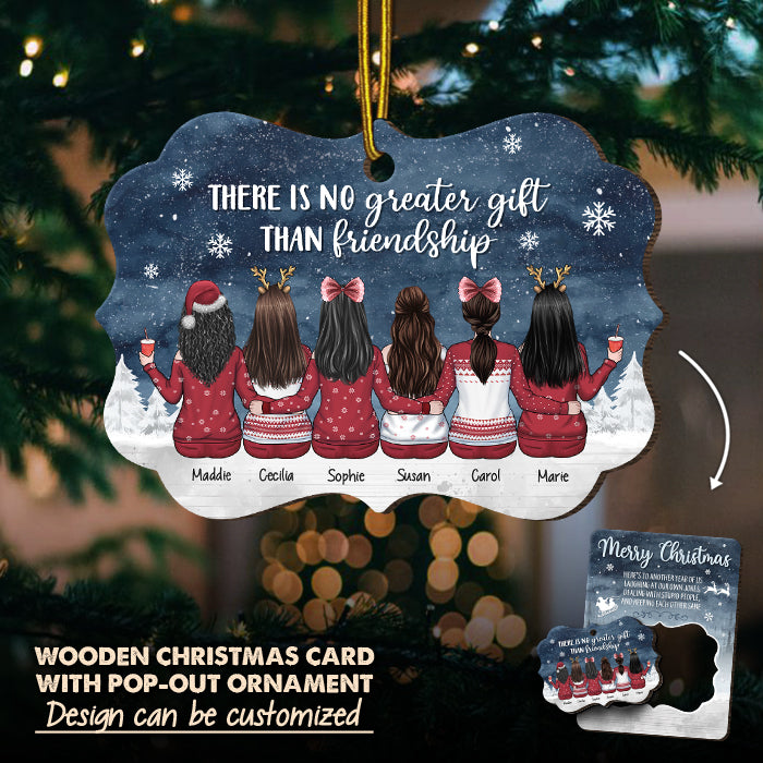 À mes meilleures amies, voici une autre année de nous - Carte de Noël en bois personnalisée avec ornement pop-up - Cadeau pour meilleure amie, meilleure amie, sœur, cadeau d'anniversaire pour meilleure amie et amie, cadeau de Noël