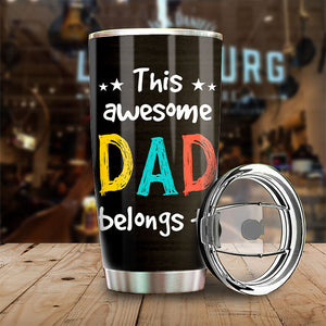 Ce papa génial appartient à ces merveilleux enfants - Cadeau pour la fête des pères - Gobelet personnalisé