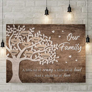 Un peu de folie - Toile horizontale personnalisée - Cadeau pour grands-parents