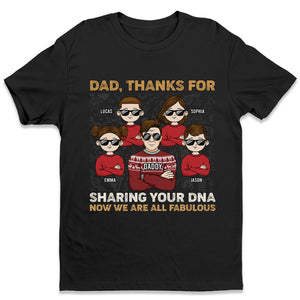 Merci papa, nous sommes maintenant tous fabuleux - T-shirt unisexe personnalisé pour la famille, sweat à capuche, sweat-shirt - Cadeau de Noël pour père