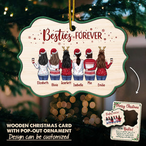 Voici une autre année où nous rions de nos propres blagues - Carte de Noël en bois personnalisée avec ornement pop-out - Cadeau pour meilleure amie, meilleure amie, sœur, cadeau d'anniversaire pour meilleure amie et amie, cadeau de Noël