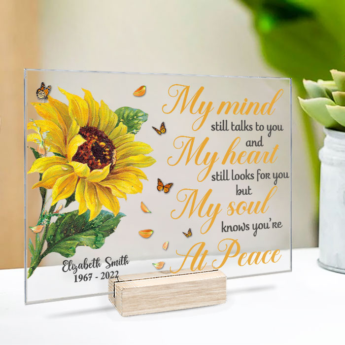 My Heart Still Looks For You - Personalized Acrylic Plaque - Memorial Gift, Sympathy Gift