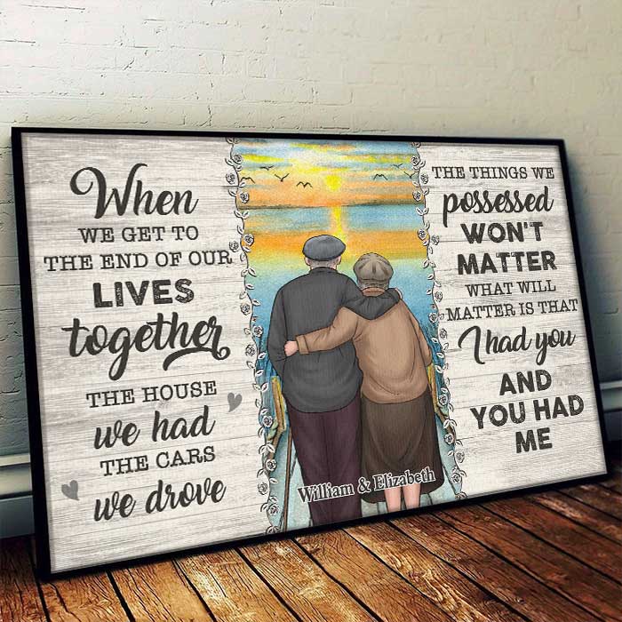 La fin de nos vies - Affiche horizontale personnalisée - Cadeau pour couple, mari et femme