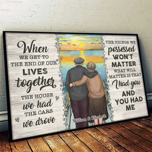 La fin de nos vies - Affiche horizontale personnalisée - Cadeau pour couple, mari et femme